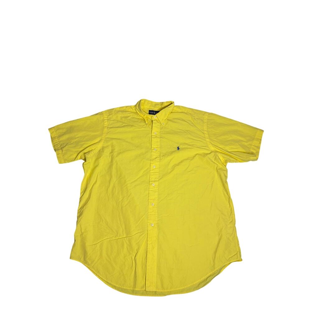 Ralph Lauren Bright Yellow Short Sleeve Button Up Shirt